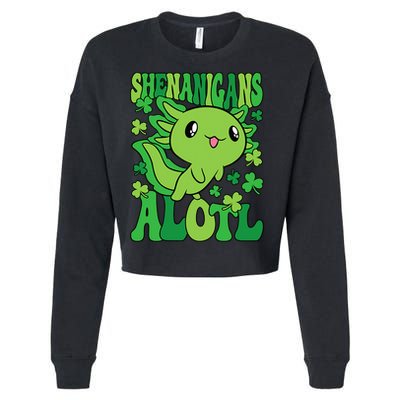 Axolotl St. Patrick's Day Shenanigans Alotl 2 Cropped Pullover Crew