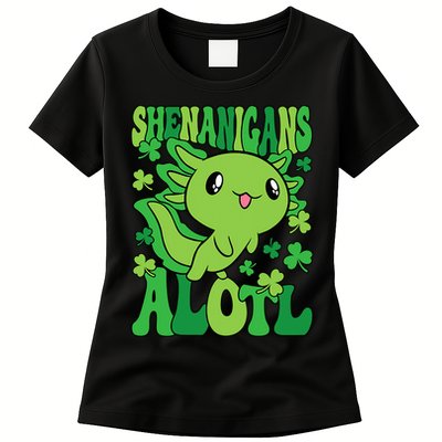 Axolotl St. Patrick's Day Shenanigans Alotl 2 Womens T-Shirt