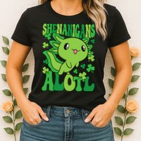 Axolotl St. Patrick's Day Shenanigans Alotl 2 Womens T-Shirt