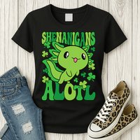 Axolotl St. Patrick's Day Shenanigans Alotl 2 Womens T-Shirt
