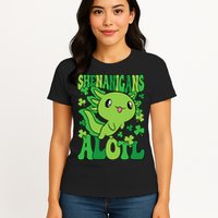 Axolotl St. Patrick's Day Shenanigans Alotl 2 Womens T-Shirt