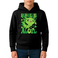 Axolotl St. Patrick's Day Shenanigans Alotl 2 Kids Hoodie