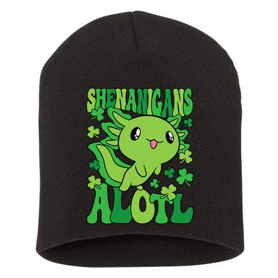 Axolotl St. Patrick's Day Shenanigans Alotl 2 Short Acrylic Beanie