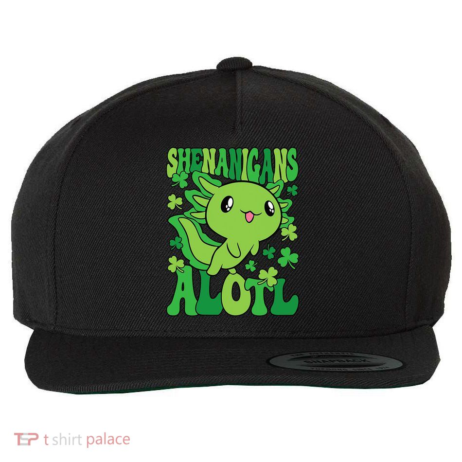 Axolotl St. Patrick's Day Shenanigans Alotl 2 Wool Snapback Cap