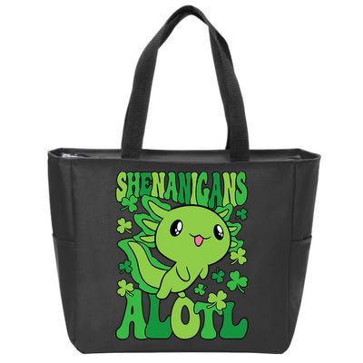 Axolotl St. Patrick's Day Shenanigans Alotl 2 Zip Tote Bag
