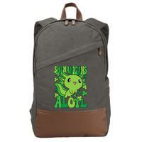 Axolotl St. Patrick's Day Shenanigans Alotl 2 Cotton Canvas Backpack