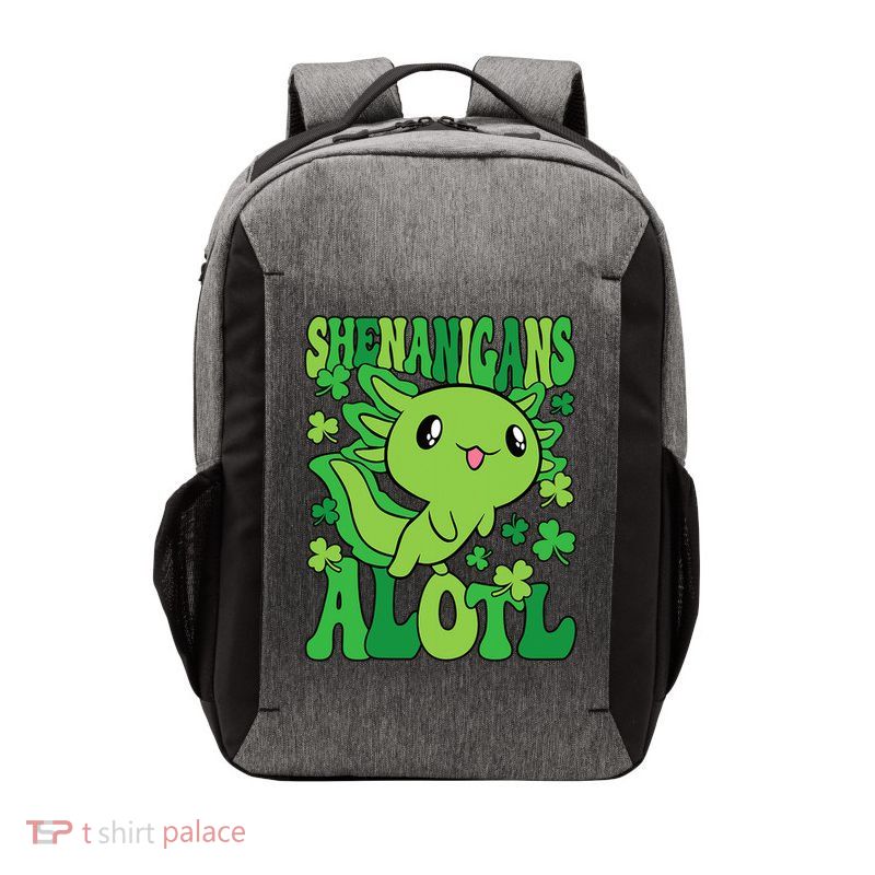 Axolotl St. Patrick's Day Shenanigans Alotl 2 Vector Backpack