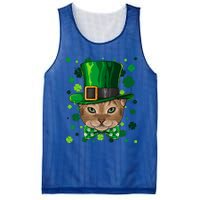 Abyssinian St Patricks Day Cat Leprechaun Hat Shamrock Funny Gift Mesh Reversible Basketball Jersey Tank