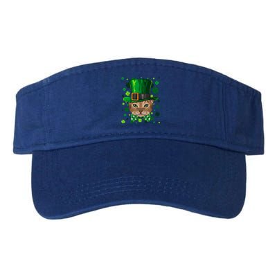 Abyssinian St Patricks Day Cat Leprechaun Hat Shamrock Funny Gift Valucap Bio-Washed Visor