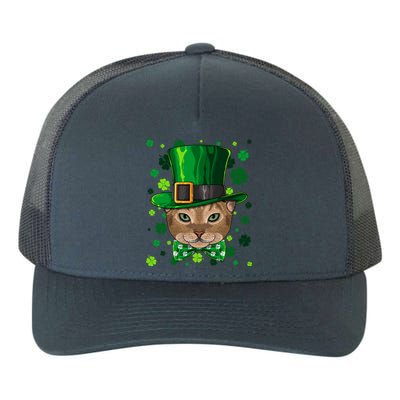 Abyssinian St Patricks Day Cat Leprechaun Hat Shamrock Funny Gift Yupoong Adult 5-Panel Trucker Hat