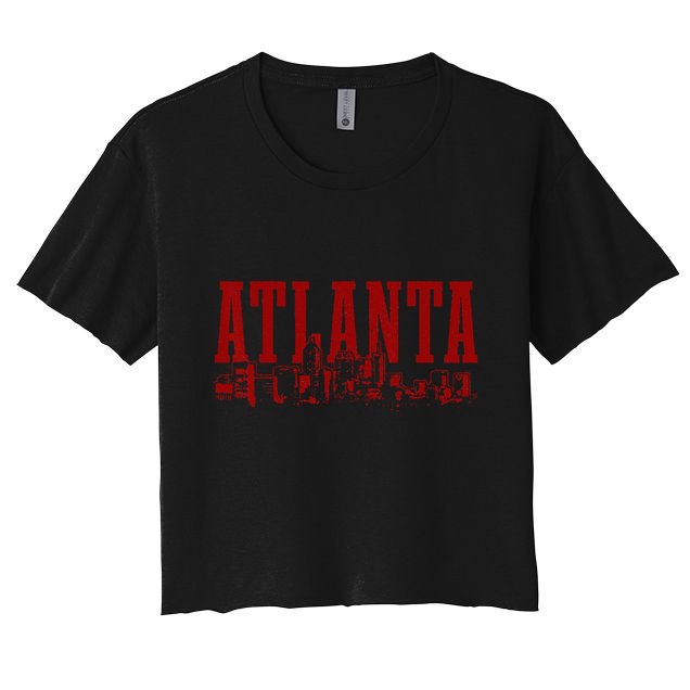 Atlanta Skyline Pride Georgia Vintage Atlanta Crop Top