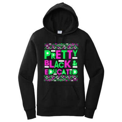 AKA Sorority Pretty Black Educated Black History Month Gift Women's Pullover Hoodie