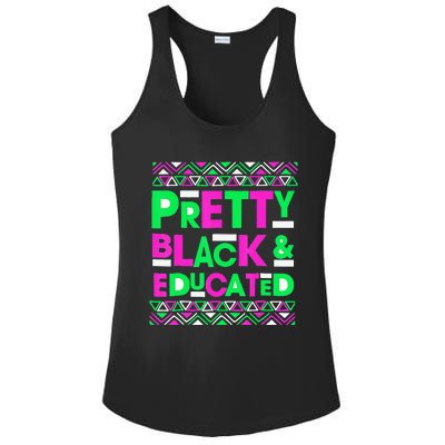 AKA Sorority Pretty Black Educated Black History Month Gift Ladies PosiCharge Competitor Racerback Tank