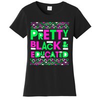 AKA Sorority Pretty Black Educated Black History Month Gift Women's T-Shirt