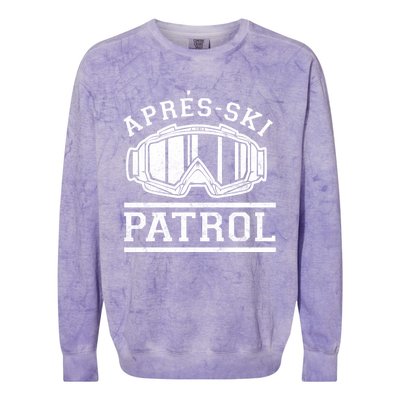 Apres Ski Patrol Meaningful Gift Colorblast Crewneck Sweatshirt