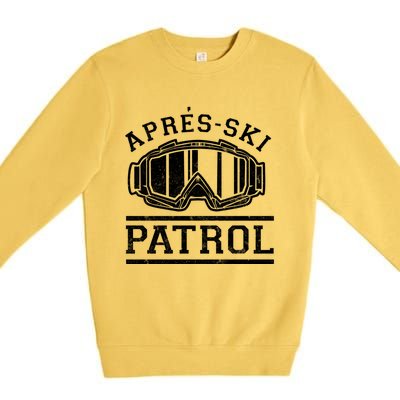 Apres Ski Patrol Meaningful Gift Premium Crewneck Sweatshirt