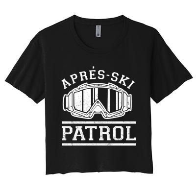 Apres Ski Patrol Meaningful Gift Women's Crop Top Tee