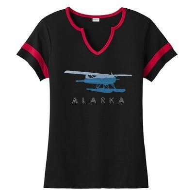 Alaska Sea Plane Seaplane Pilot Alaskan Landscape Ladies Halftime Notch Neck Tee