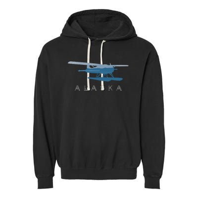 Alaska Sea Plane Seaplane Pilot Alaskan Landscape Garment-Dyed Fleece Hoodie