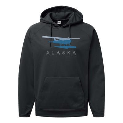 Alaska Sea Plane Seaplane Pilot Alaskan Landscape Performance Fleece Hoodie