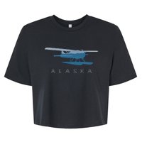 Alaska Sea Plane Seaplane Pilot Alaskan Landscape Bella+Canvas Jersey Crop Tee