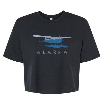 Alaska Sea Plane Seaplane Pilot Alaskan Landscape Bella+Canvas Jersey Crop Tee