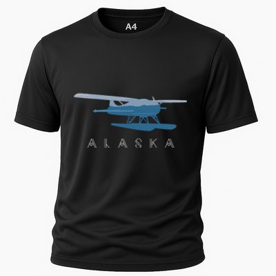 Alaska Sea Plane Seaplane Pilot Alaskan Landscape Cooling Performance Crew T-Shirt