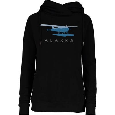 Alaska Sea Plane Seaplane Pilot Alaskan Landscape Womens Funnel Neck Pullover Hood