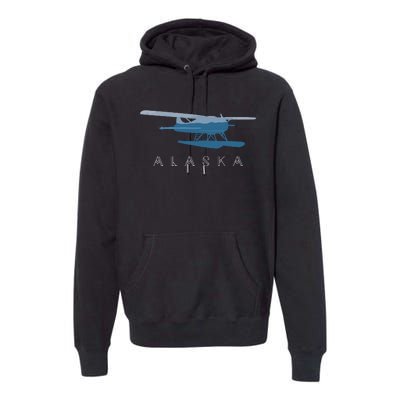 Alaska Sea Plane Seaplane Pilot Alaskan Landscape Premium Hoodie