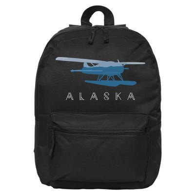 Alaska Sea Plane Seaplane Pilot Alaskan Landscape 16 in Basic Backpack
