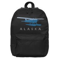 Alaska Sea Plane Seaplane Pilot Alaskan Landscape 16 in Basic Backpack