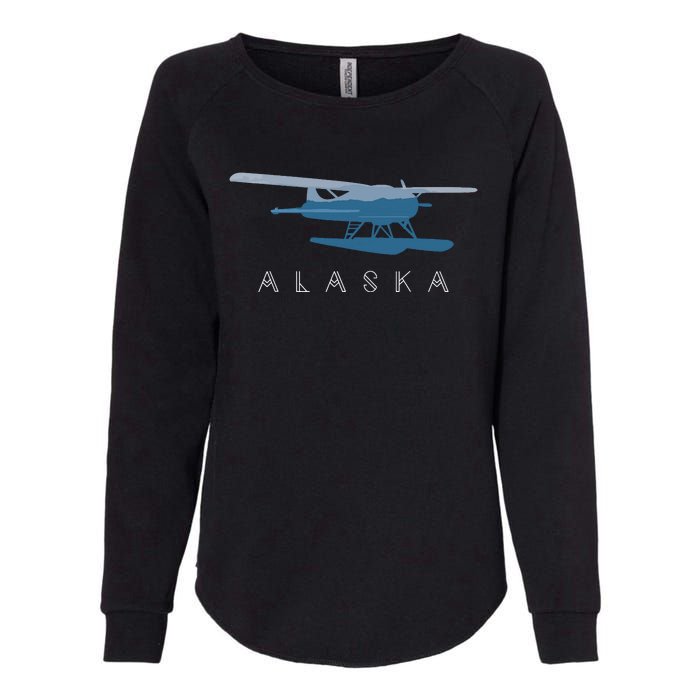 Alaska Sea Plane Seaplane Pilot Alaskan Landscape Womens California Wash Sweatshirt