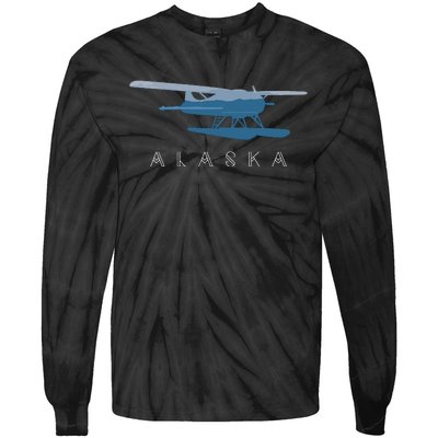 Alaska Sea Plane Seaplane Pilot Alaskan Landscape Tie-Dye Long Sleeve Shirt