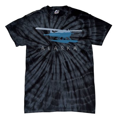 Alaska Sea Plane Seaplane Pilot Alaskan Landscape Tie-Dye T-Shirt