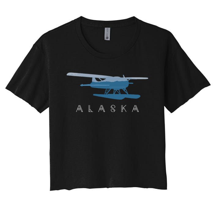 Alaska Sea Plane Seaplane Pilot Alaskan Landscape Women's Crop Top Tee