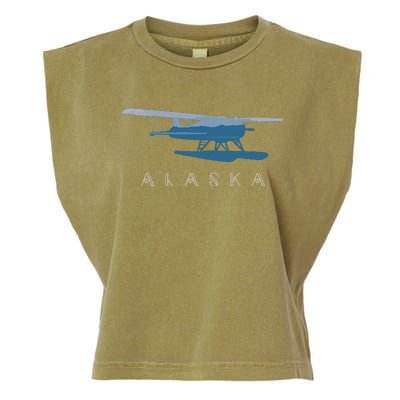 Alaska Sea Plane Seaplane Pilot Alaskan Landscape Garment-Dyed Women's Muscle Tee