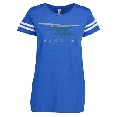 Alaska Sea Plane Seaplane Pilot Alaskan Landscape Enza Ladies Jersey Football T-Shirt