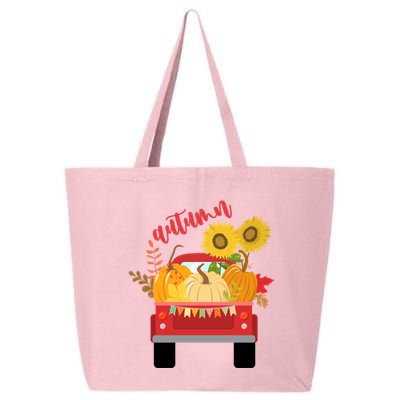 Autumn Sunflower Pumpkin Vintage Truck 25L Jumbo Tote