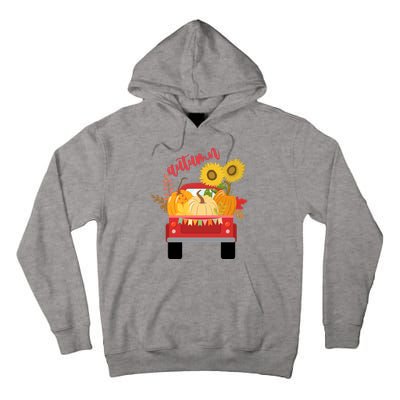 Autumn Sunflower Pumpkin Vintage Truck Tall Hoodie