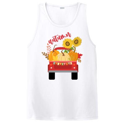 Autumn Sunflower Pumpkin Vintage Truck PosiCharge Competitor Tank