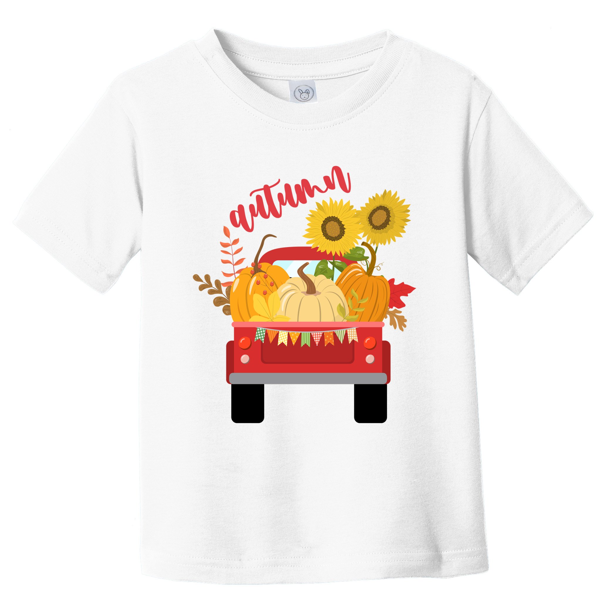 Autumn Sunflower Pumpkin Vintage Truck Toddler T-Shirt