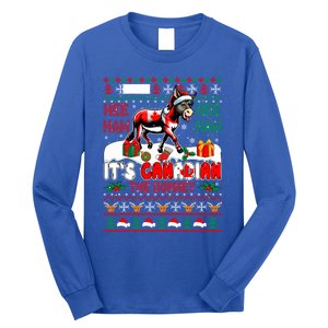 Animal Sound Proud Canadian Cute Donkey Xmas Farmer Gift Long Sleeve Shirt