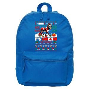 Animal Sound Proud Canadian Cute Donkey Xmas Farmer Gift 16 in Basic Backpack