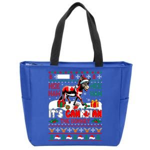 Animal Sound Proud Canadian Cute Donkey Xmas Farmer Gift Zip Tote Bag