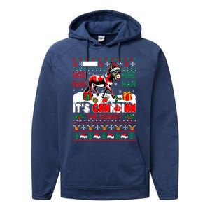 Animal Sound Proud Canadian Cute Donkey Xmas Farmer Gift Performance Fleece Hoodie