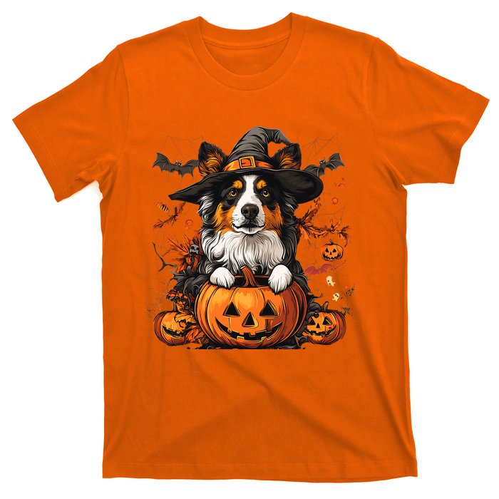 Australian Shepherd Pumpkin Halloween Thanksgiving T-Shirt