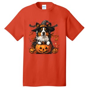 Australian Shepherd Pumpkin Halloween Thanksgiving Tall T-Shirt