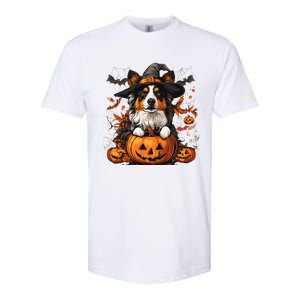 Australian Shepherd Pumpkin Halloween Thanksgiving Softstyle CVC T-Shirt