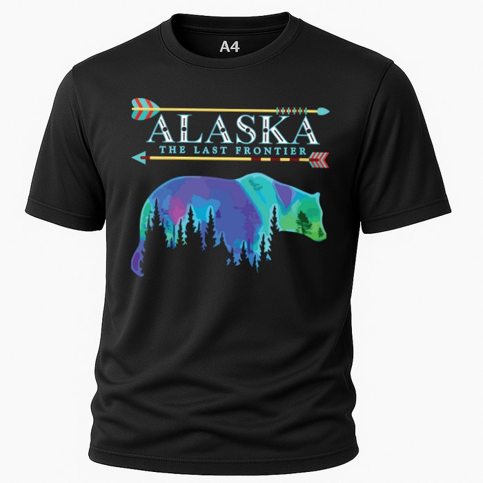 Alaska State Pride Alaska Northern Lights Alaskan Bear Cooling Performance Crew T-Shirt