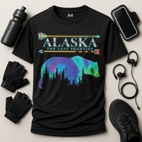 Alaska State Pride Alaska Northern Lights Alaskan Bear Cooling Performance Crew T-Shirt
